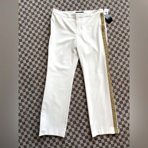 Lauren Ralph Lauren NWT cream w gold stripe trousers size 14